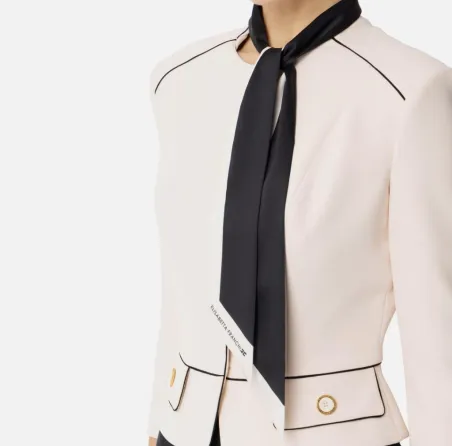 Giacca in crêpe con foulard bicolore Elisabetta Franchi  | BorotalcoCa
