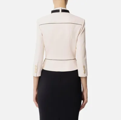 Giacca in crêpe con foulard bicolore Elisabetta Franchi  | BorotalcoCa