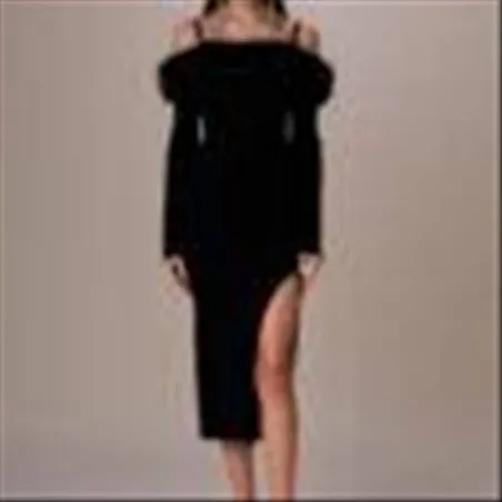 No Secrets Abito in maglia con scollo in ecopelliccia  | BorotalcoCagl