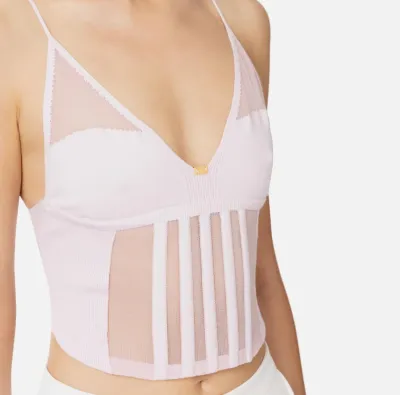 Top con trasparenze e tagli corsetto Elisabetta Franchi  | BorotalcoCa