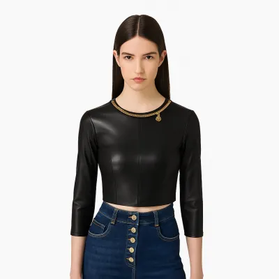 Elisabetta Franchi Top con collana e charm  | BorotalcoCagliari.it