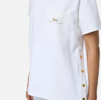 Elisabetta Franchi – T-shirt in jersey pesante con taschino  | Borotal