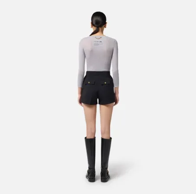 Elisabetta Franchi  Top in maglia con dettaglio lettering  | Borotalco