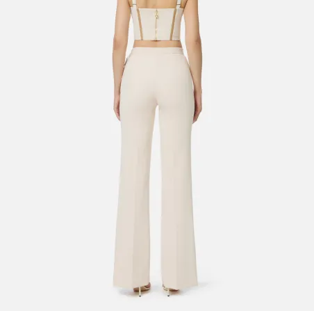 Elisabetta Franchi – Pantaloni in doppio crêpe dal taglio sartoriale  