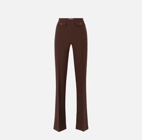Elisabetta Franchi – Pantaloni in doppio crêpe dal taglio sartoriale  