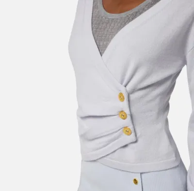 Elisabetta Franchi Maglia in misto cachemire con bottoni gioiello  | B