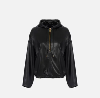 Elisabetta Franchi Felpa con texture nappata e cappuccio  | BorotalcoC