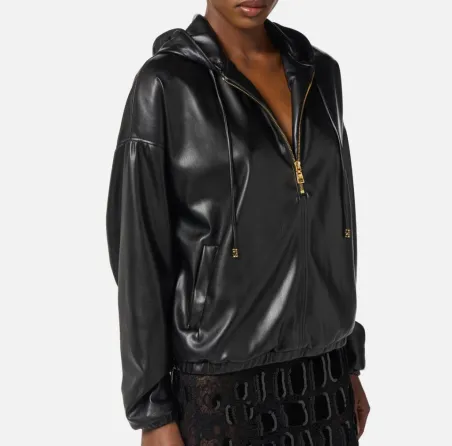 Elisabetta Franchi Felpa con texture nappata e cappuccio  | BorotalcoC