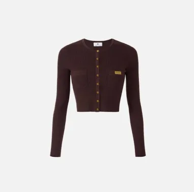 Elisabetta Franchi Cardigan in maglia a micro-trecce  | BorotalcoCagli