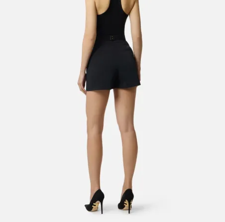 Elisabetta Franchi Shorts in tessuto tecnico bielastico con cintura  |