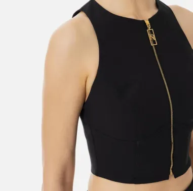 Elisabetta Franchi – Top color-block in doppio crêpe  | BorotalcoCagli 2