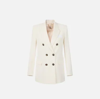 Elisabetta Franchi Giacca in gabardina di cotone con taschino  | Borot 2