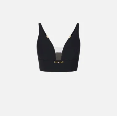 Elisabetta Franchi Top in Crêpe con Dettaglio Gioiello  | BorotalcoCag 2