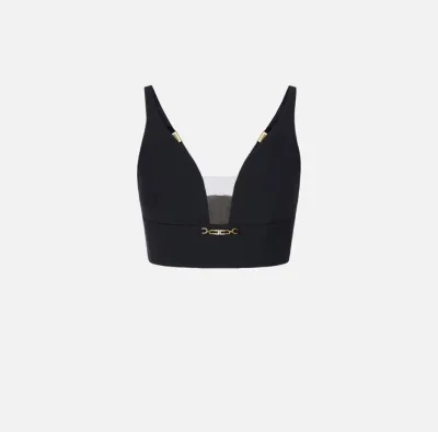 Elisabetta Franchi Top in Crêpe con Dettaglio Gioiello  | BorotalcoCag