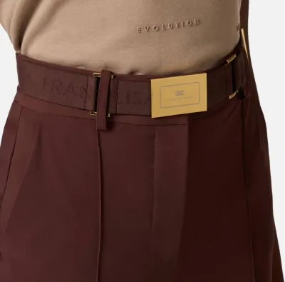Elisabetta Franchi Pantaloni in tessuto tecnico bielastico con cintura