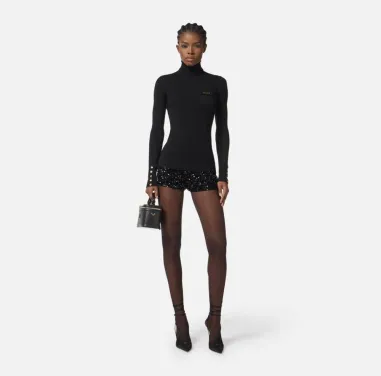 Elisabetta Franchi – Maglia a costine con taschino decorativo  | Borot