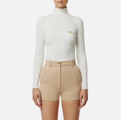 Elisabetta Franchi – Maglia a costine con taschino decorativo  | Borot