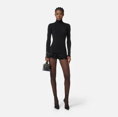 Elisabetta Franchi – Maglia a costine con taschino decorativo  | Borot 2