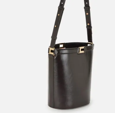 ELISABETTA FRANCHI Borsa a secchiello effetto naplak  | BorotalcoCagli