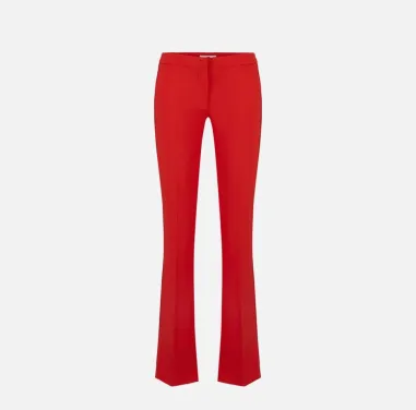 Elisabetta Franchi – Pantaloni in crêpe leggero con motivi a taglio vi