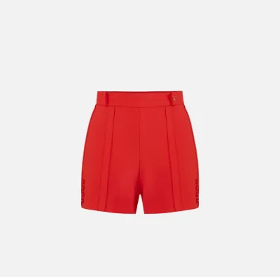 Elisabetta Franchi Shorts in crêpe leggero con tessuto a taglio vivo  