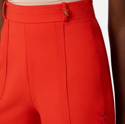 Elisabetta Franchi Shorts in crêpe leggero con tessuto a taglio vivo  