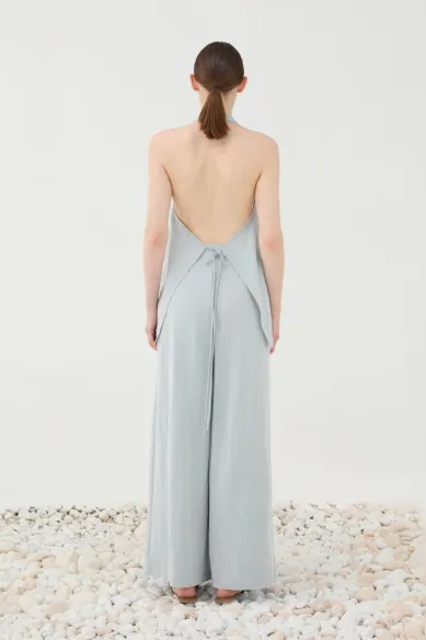 Eleh Pantaloni Ampi Azzurri con Pences e Vita Alta  | BorotalcoCagliar