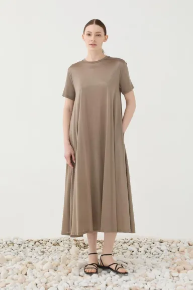 Eleh Abito midi fluido con manica corta  | BorotalcoCagliari.it