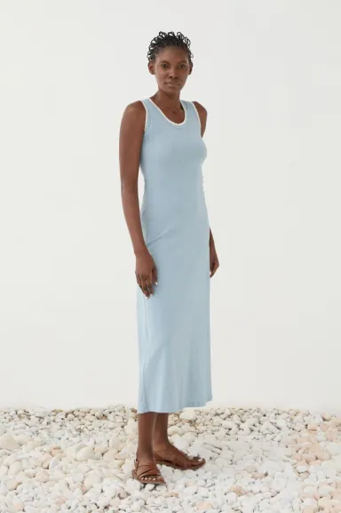 ELEH Abito midi smanicato in maglia fluida  | BorotalcoCagliari.it