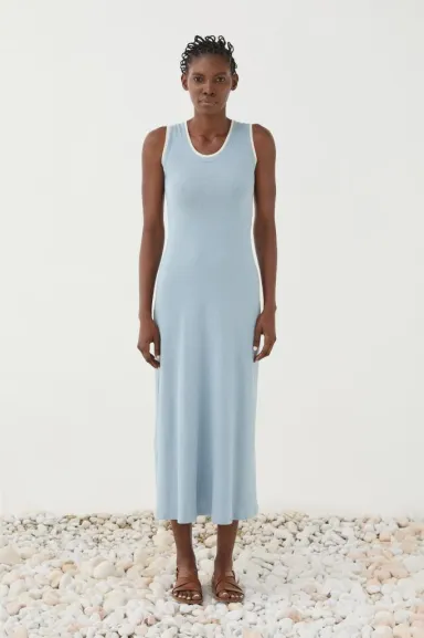 ELEH Abito midi smanicato in maglia fluida  | BorotalcoCagliari.it