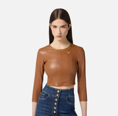 Elisabetta Franchi Top con collana e charm  | BorotalcoCagliari.it