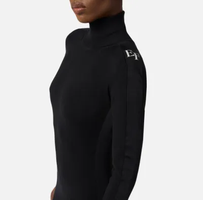 Elisabetta Franchi – Abito in viscosa con bande lucide a contrasto  | 