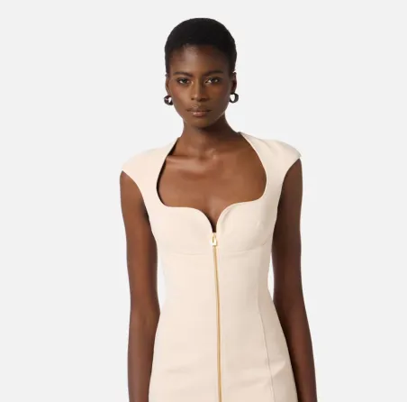 Elisabetta Franchi Abito in doppio crêpe stretch  | BorotalcoCagliari.