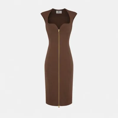 Elisabetta Franchi Abito in doppio crêpe stretch  | BorotalcoCagliari.