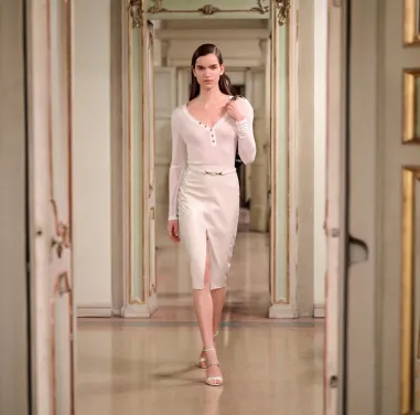 Elisabetta Franchi Gonna con texture stampa cocco 2