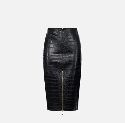 Elisabetta Franchi Gonna con texture stampa cocco