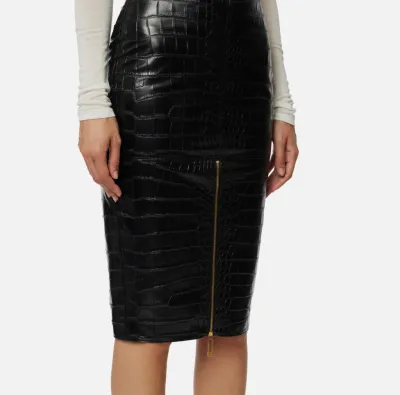 Elisabetta Franchi Gonna con texture stampa cocco