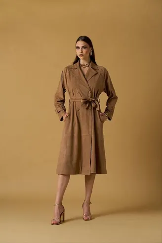 No Secrets Trench scamosciato con cintura  | BorotalcoCagliari.it