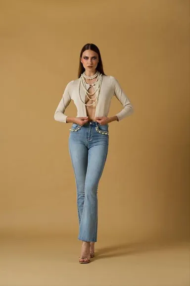 No Secrets Cardigan in lurex con profili luminosi  | BorotalcoCagliari