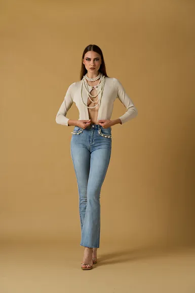 No Secrets Cardigan in lurex con profili luminosi  | BorotalcoCagliari