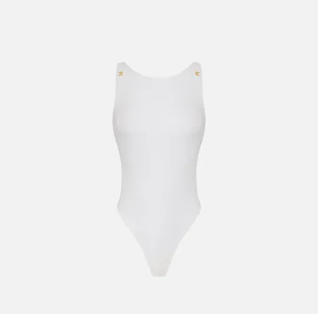 ELISABETTA FRANCHI Body in jersey crêpe con dettagli logo  | Borotalco