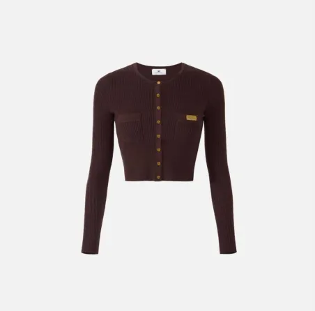 Elisabetta Franchi Cardigan in maglia a micro-trecce  | BorotalcoCagli