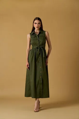 NO SECRETS Abito cargo chemisier lungo  | BorotalcoCagliari.it