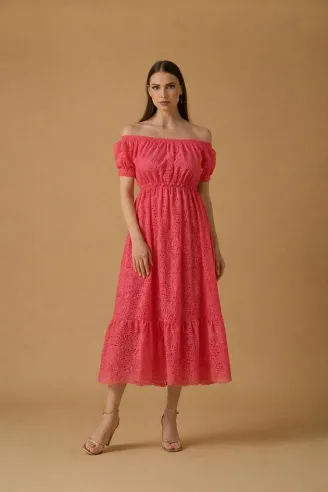 NO SECRETS Abito in Pizzo Sangallo con Spalle Scoperte  | BorotalcoCag 2