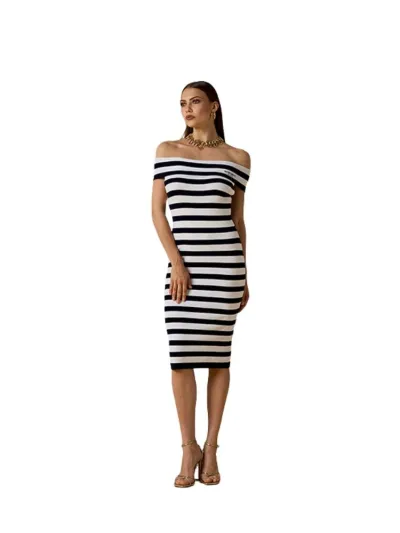 No Secrets Abito a righe con scollo a barca  | BorotalcoCagliari.it