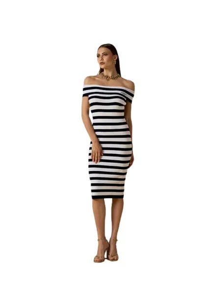 No Secrets Abito a righe con scollo a barca  | BorotalcoCagliari.it