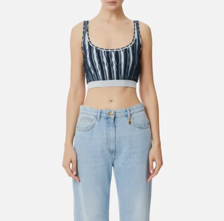 Top in viscosa con micro ruches Elisabetta Franchi  | BorotalcoCagliar