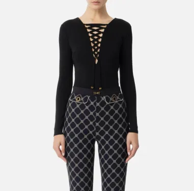 Body in jersey con lacci Elisabetta Franchi  | BorotalcoCagliari.it