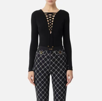 Body in jersey con lacci Elisabetta Franchi  | BorotalcoCagliari.it