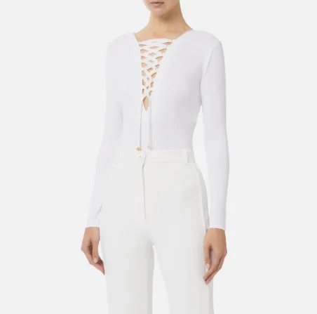 Body in jersey con lacci Elisabetta Franchi  | BorotalcoCagliari.it